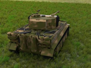 fully built panzer tiger tank late 1944 hdri v2 3D Model