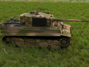 fully built panzer tiger tank late 1944 hdri v2 3D Модель