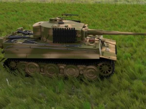 fully built panzer tiger tank late 1944 hdri v2 3D Model