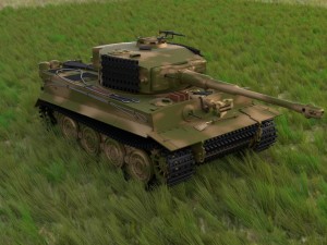 fully built panzer tiger tank late 1944 hdri v2 3D Модель