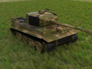 fully built panzer tiger tank late 1944 hdri v2 3D Model