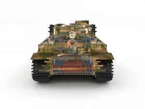 fully built panzer tiger tank late 1944 hdri v2 3D Model