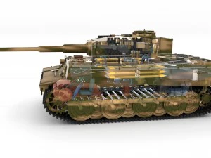 fully built panzer tiger tank late 1944 hdri v2 3D Model