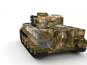 fully built panzer tiger tank late 1944 hdri v2 3D Model