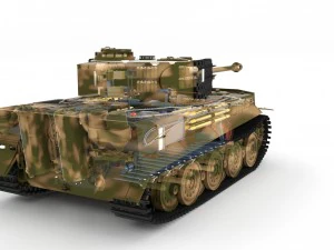 fully built panzer tiger tank late 1944 hdri v2 3D Model