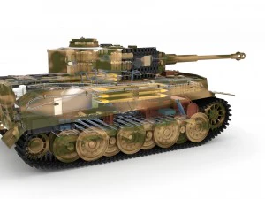 fully built panzer tiger tank late 1944 hdri v2 3D Model