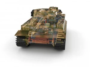 fully built panzer tiger tank late 1944 hdri v2 3D Model