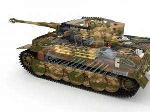 fully built panzer tiger tank late 1944 hdri v2 3D Model