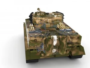 fully built panzer tiger tank late 1944 hdri v2 3D Model