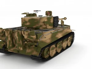 fully built panzer tiger tank late 1944 hdri v2 3D Model