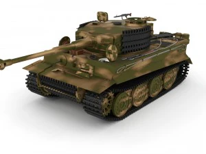 fully built panzer tiger tank late 1944 hdri v2 3D Model