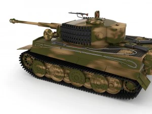 fully built panzer tiger tank late 1944 hdri v2 3D Model