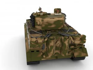 fully built panzer tiger tank late 1944 hdri v2 3D Model
