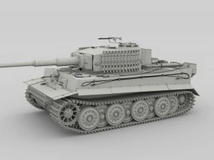 fully built panzer tiger tank late 1944 hdri v2 3D Model