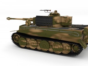 fully built panzer tiger tank late 1944 v2 firing 3D-Modell