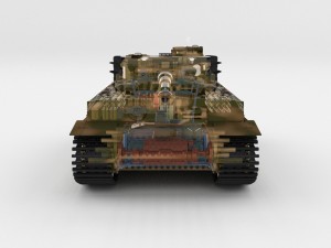panzer tiger tank late 1944 v2 with interior Modèle 3D