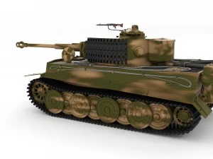 panzer tiger tank late 1944 v2 with interior 3D Model