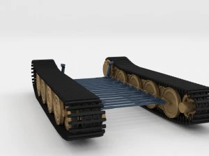 tiger tank tracks and suspension catepillar track 3D Model
