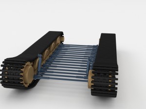 tiger tank tracks and suspension catepillar track 3D Model