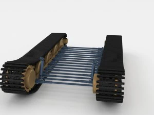 tiger tank tracks and suspension catepillar track 3D Model