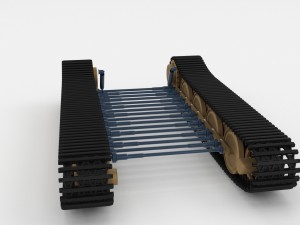 tiger tank tracks and suspension catepillar track 3D Model