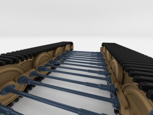 tiger tank tracks and suspension catepillar track 3D Model