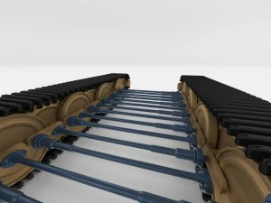tiger tank tracks and suspension catepillar track 3D Model
