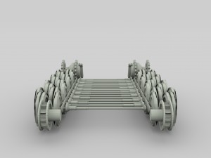 tiger tank tracks and suspension catepillar track 3D Model