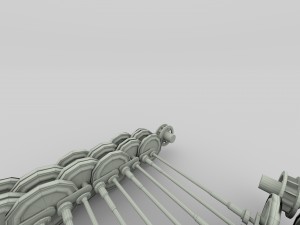 tiger tank tracks and suspension catepillar track 3D Model