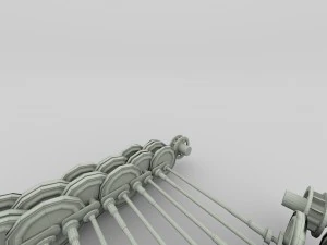 tiger tank tracks and suspension catepillar track 3D Model