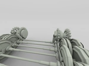 tiger tank tracks and suspension catepillar track 3D Model