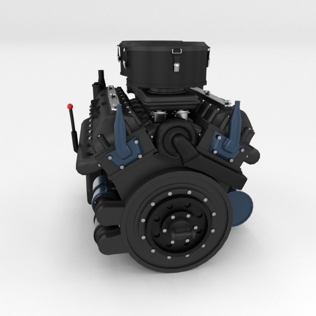 maybach hl230 engine panzer tiger unit 3D 模型 .c4d .max .obj .3ds .fbx .stl .blend 