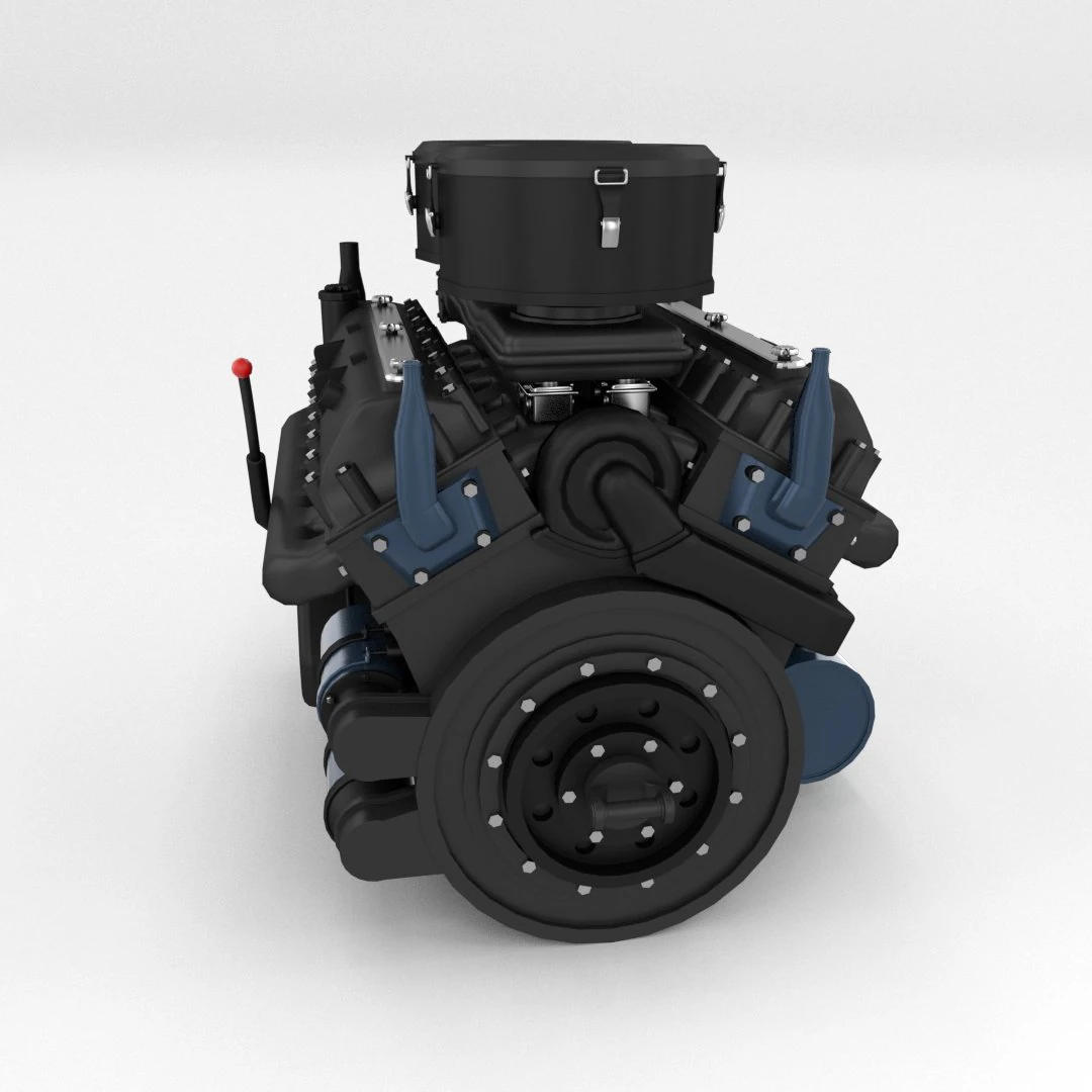 maybach hl230 engine panzer tiger unit 3D Model .c4d .max .obj .3ds .fbx .stl .blend 