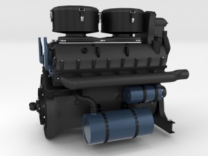 maybach hl230 engine panzer tiger unit 3D 模型