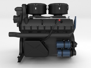 maybach hl230 engine panzer tiger unit 3D 模型