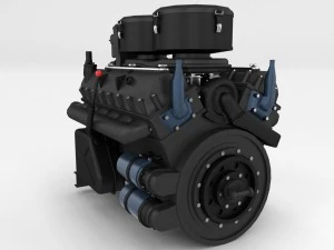 maybach hl230 engine panzer tiger unit 3D Model