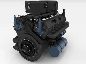 maybach hl230 engine panzer tiger unit 3D Model