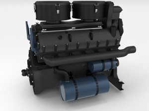 maybach hl230 engine panzer tiger unit 3D 模型