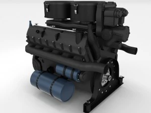 maybach hl230 engine panzer tiger unit 3D Model