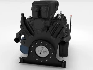 maybach hl230 engine panzer tiger unit 3D Model