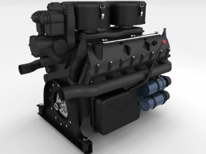 maybach hl230 engine panzer tiger unit 3D Model