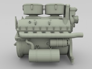 maybach hl230 engine panzer tiger unit 3D 模型