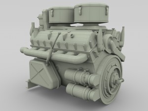 maybach hl230 engine panzer tiger unit 3D 模型