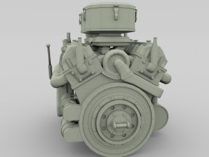 maybach hl230 engine panzer tiger unit 3D 模型