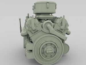 maybach hl230 engine panzer tiger unit 3D Model