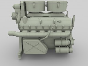 maybach hl230 engine panzer tiger unit 3D 模型