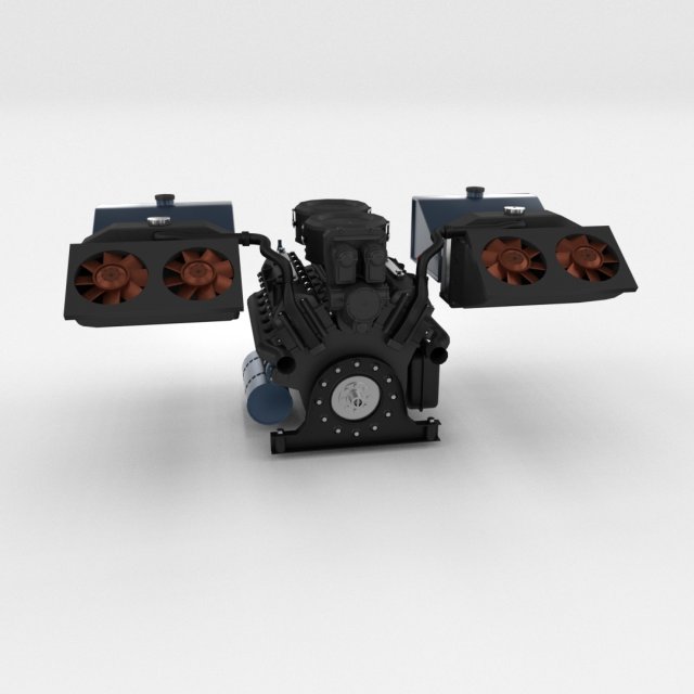 maybach hl230 engine full panzer tiger unit 3D Модель .c4d .max .obj .3ds .fbx .stl .blend 