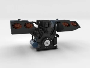 maybach hl230 engine full panzer tiger unit 3D Model
