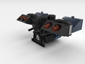 maybach hl230 engine full panzer tiger unit 3D Model