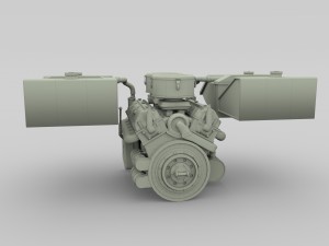 maybach hl230 engine full panzer tiger unit 3D Модель